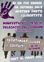 Manifestació: Avortament lliure i gratuït