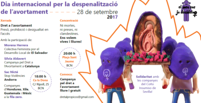 28S:: Dia Internacional per la Despenalització de l’Avortament