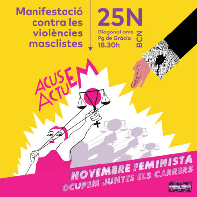 25N Manifestació contra les violències masclistes